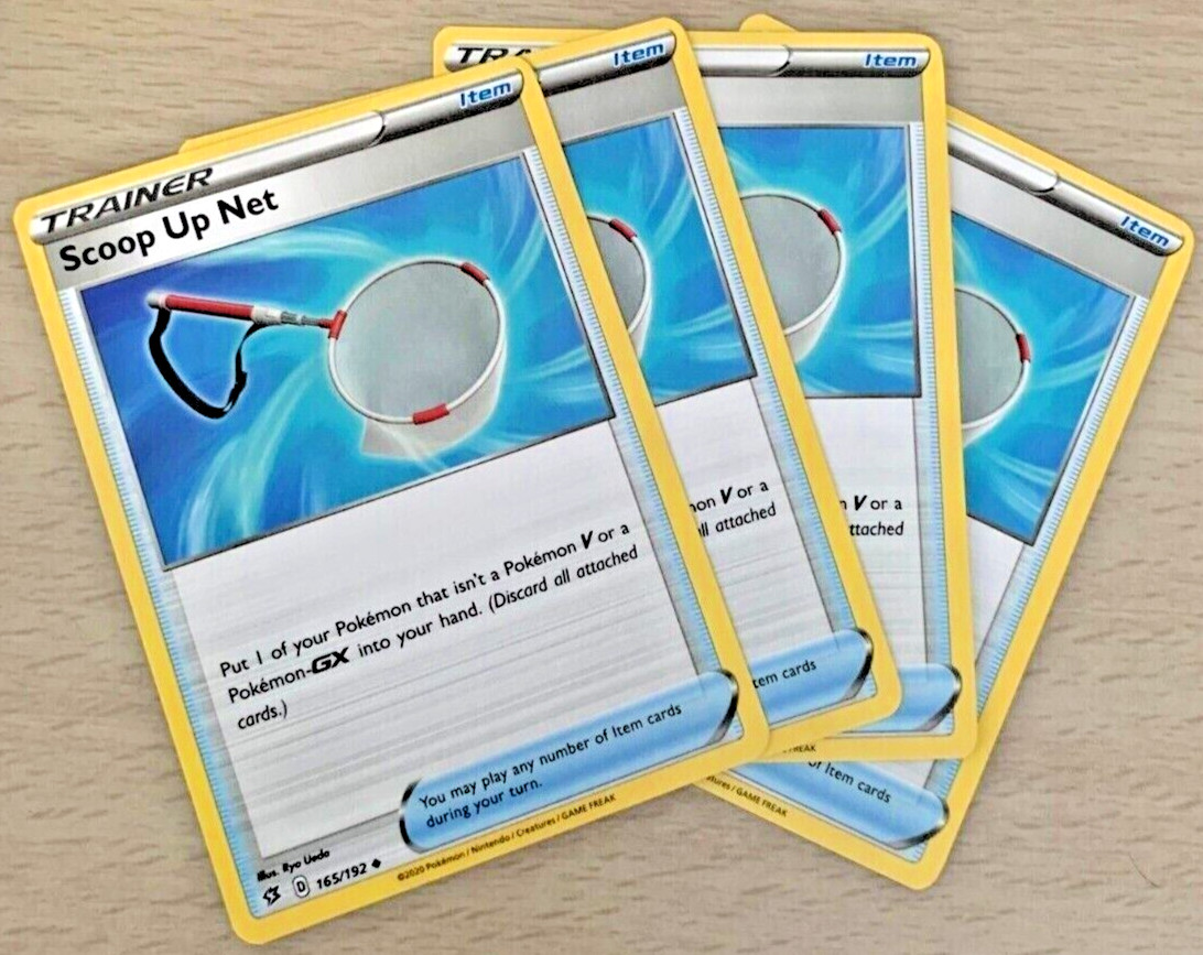 Pokemon TCG 4x Scoop Up Net 165/192 Rebel Clash  Near Mint Playset