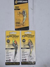 (LOT OF 3) The Original Steel Shad / Sexy Shad 3/8oz & Glow Yellow 1/2oz