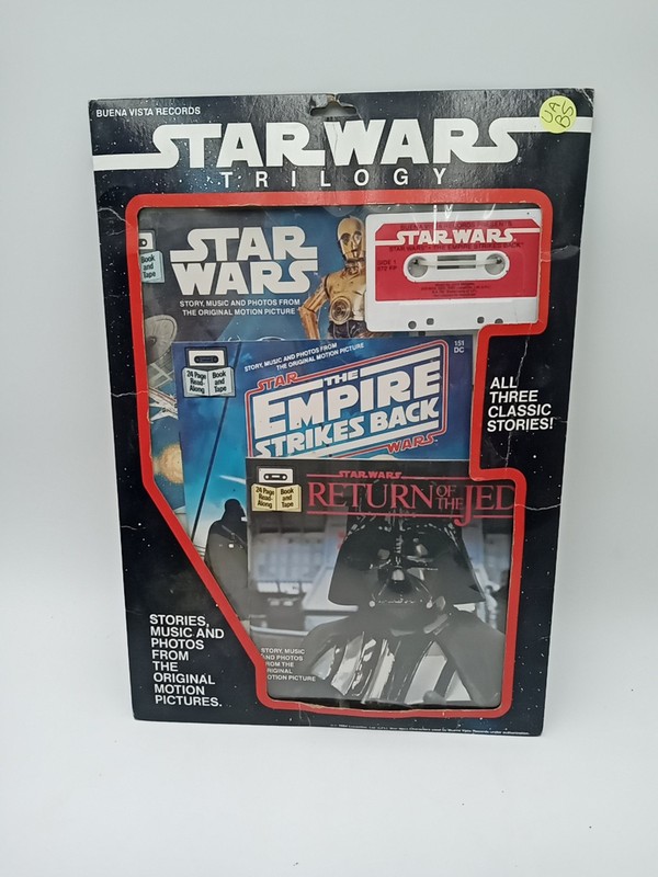  Trilogy Set Story of STAR WARS NEW HOPE EMPIRE JEDI cassette 1984 #ufb2
