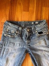 Vintage Miss Me Jeans, 27, Pre-Distressed, Medium wash