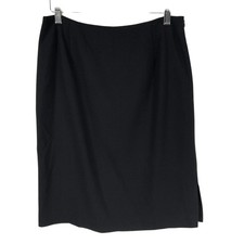 Pendleton Black 100 Virgin Wool Pencil Skirt Size 8 Made in USA Professional