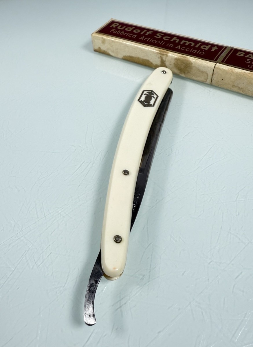 Rudolf Schmidt White 192 Bambola 5/8 Straight Razor Solingen