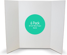 28" X 40" White 1-Ply Project Boards, Great for Classrooms, Science Fairs, Offic
