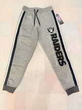 NFL Team Apparel Las Vegas Raiders gray jogger sweatpants kids 8