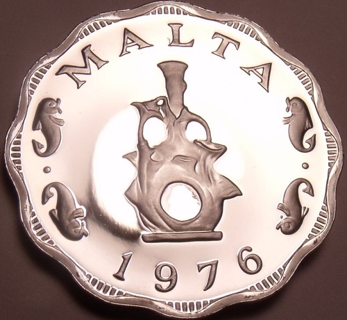 Rare Proof Malta 1976 5 Mils~Earthen Lampstead~Only 26.000 Mint~Free Shipping - Bild 1 von 2