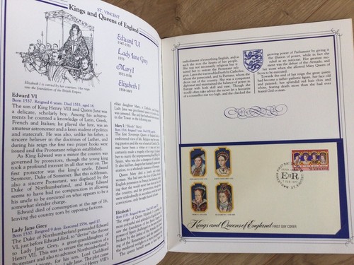 1977 Kings & Queens Of England First Day Cover Stamps Queens Silver Jubilee - Picture 10 of 12