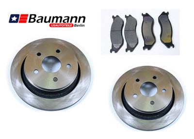 2 BREMSSCHEIBEN & KERAMIK BREMSKLÖTZE HINTEN LI+RE Dodge Ram 1500 2002 bis 2018