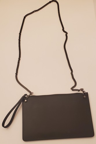New Laura Di Maggio Calfhair and Leather Crossbody & clutch Convertible Black - Picture 8 of 8