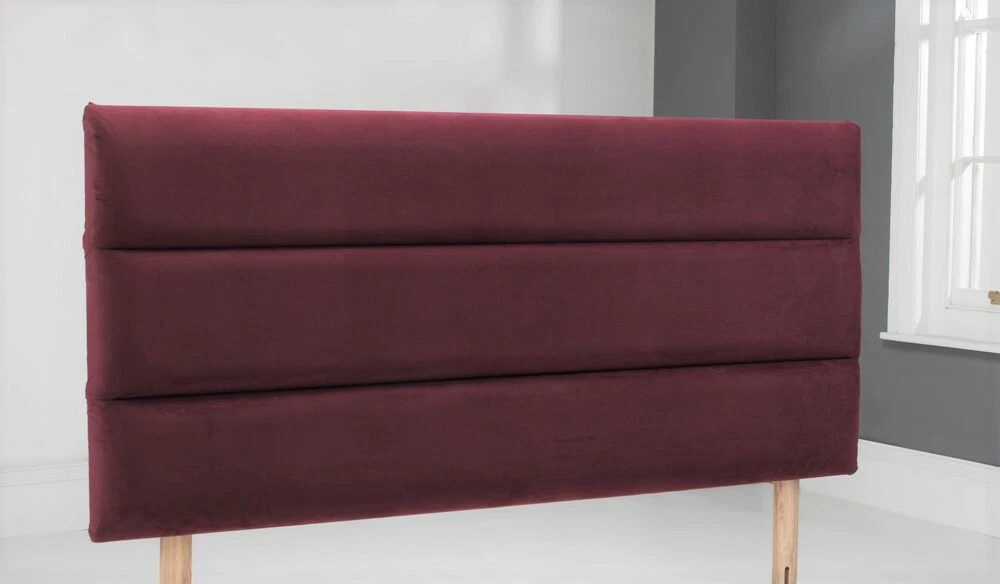 Burgundy velvet headboard deals