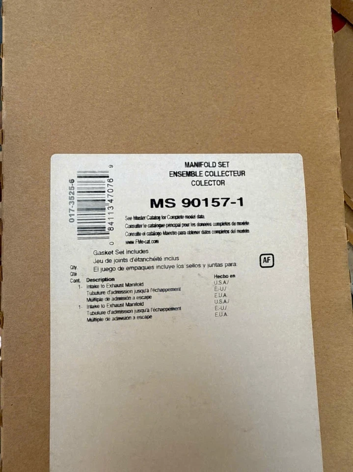 Комплект прокладок впускного и выпускного коллекторов MS 90157-1 Felpro для E150 Van E250 E350 - Изображение 2 из 2