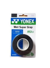Yonex Wet Super Grap Overgrip 3er Pack Schwar...