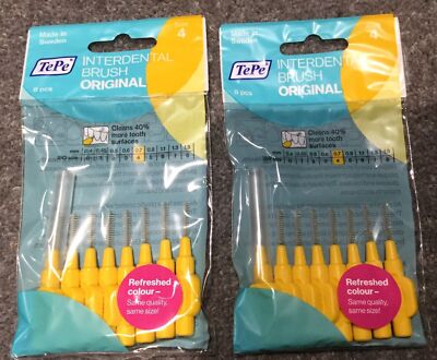 Zahnstocher Tepe Interdentalbürsten GELB Größe 4 x 2 Packungen