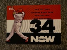 2007 Topps Generation Now Insert #GN34 Phillies Ryan Howard Baseball Card