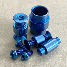 Blue Titanium Screw & Pivot Kit for Spyderco Para 3 C223 Pocket Knife NEW EOB