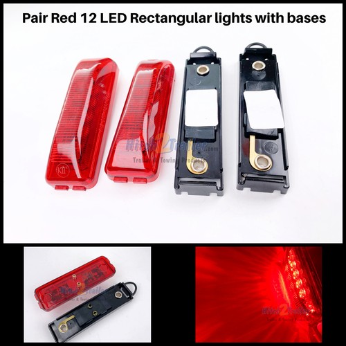 Optronics LED Clearance/Marker Light - 1x4 Inch Surface Mount, Amber & Red (MCL61ARB)