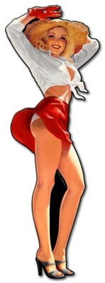 American Beauty USA Pin Up Girl 50er Jahre Retro Vintage Sign Blechschild Schild