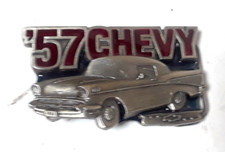 Vintage 1957 Chevy Belt Buckle Hot Rod Made In USA 1989