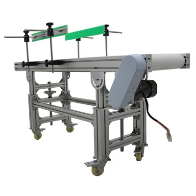 70.9x11.8in PVC Conveyor Machine Adjustable Speed& Height Flat Belt Conveyor