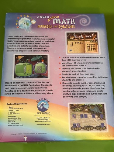 Axel's Whirled Math: Numbers & Equations PC MAC CD children learn place value - Picture 5 of 7