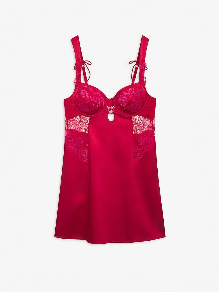 UNDERCOVER FOR LOVE & LEMONS TAGLIA M VICTORIA'S SECRET CORDELIA ABITO ROSSO SLIP NUOVO