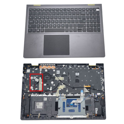 New For Dell Vostro 15 5510 5515 Palmrest Touchpad Backlit Keyboard Gray 0JVYYX - Picture 7 of 11