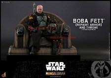 Hottoys 1/6 Tms056 Boba Fett Bepaint Armor And Throne The Mandalorian 30cm