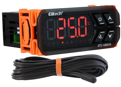 ELITECH REGOLATORE TEMPERATURA TERMOSTATO INTERRUTTORE TEMPERATURA con sonda STC-1000X NUOVO ORIGINALE