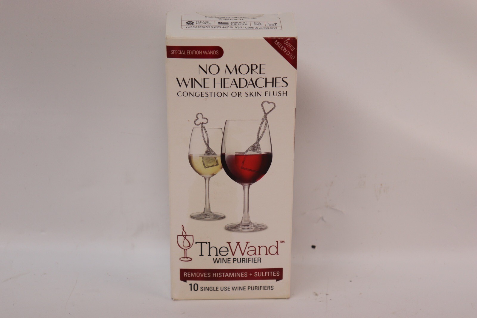 Pure Wine The Wand Wine Filter 10 Pack No More Wine Headches New Sealed