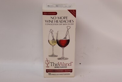 Pure Wine The Wand Wine Filter 10 Pack No More Wine Headches New Sealed