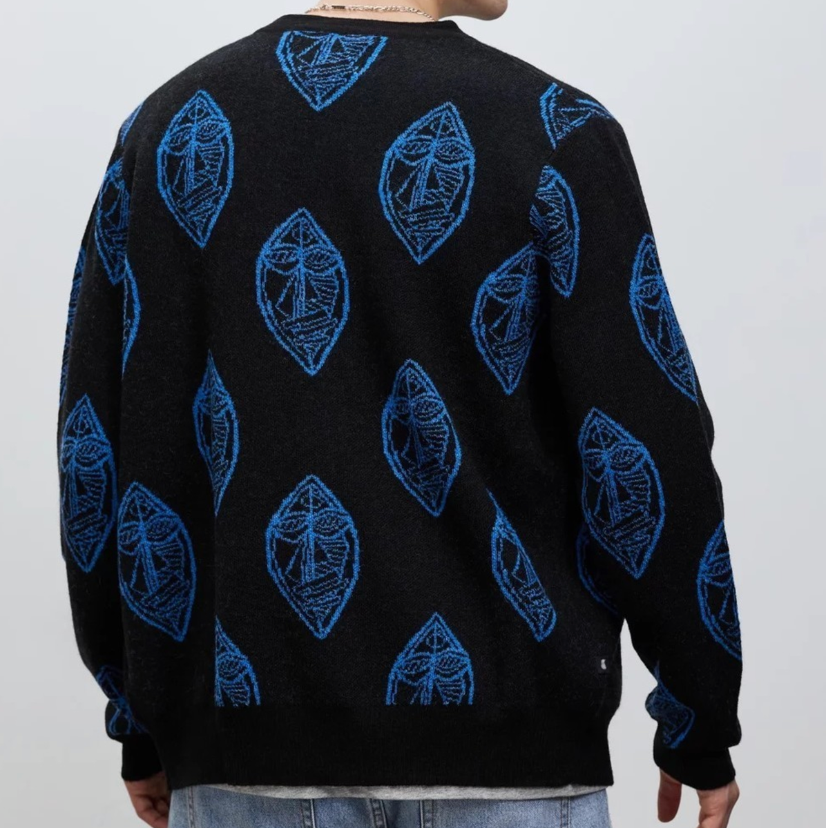 Stussy】Mohair Mask Cardigan US XXL NEW NAVY Ship From Australia