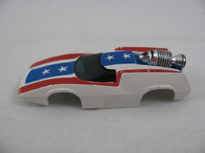 Vintage Aurora AFX HO Red/White/Blue/Stars Turbo Turnon Slot Car