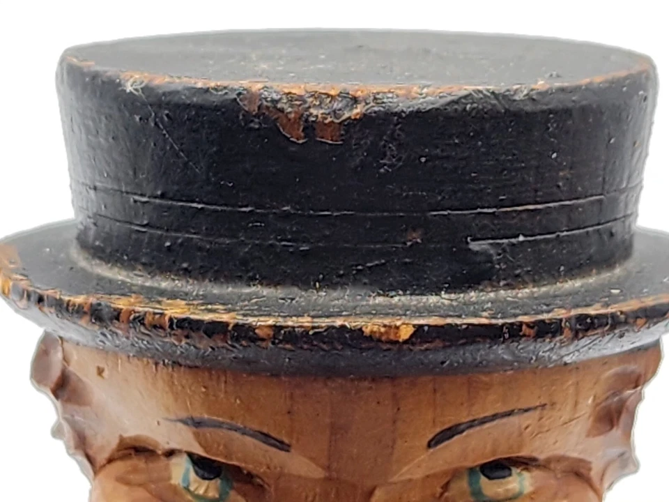 Black Forest? Anri? Swiss? Wooden Happy (Tipsy) Man Nutcracker - Image 4 of 4