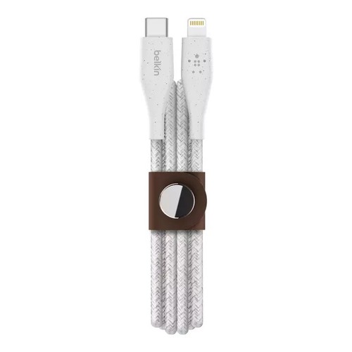Belkin Boost Charge USB-C Cable Lightning + Strap MFi Certified 10ft / 3m White - Picture 10 of 15