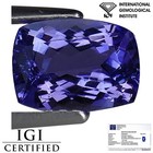 1.62 Ct Natural D Block Tanzanite IGI Certified AA Blue Violet Cushion Cut — photo 1