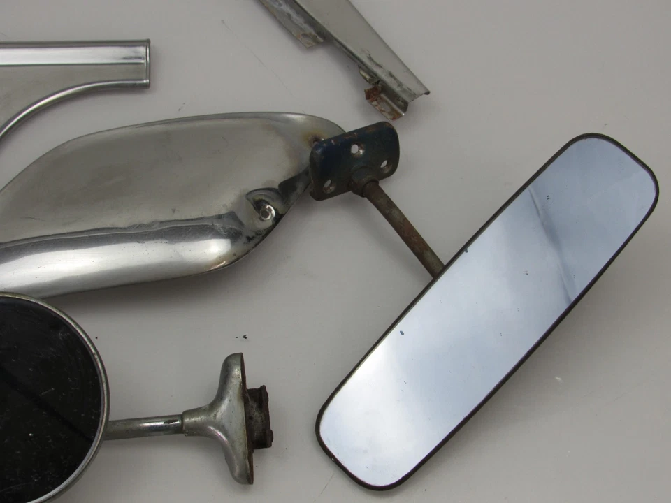 Ford Crestline 1954 piezas originales espejo retrovisor grava protector cerradura lote Foto 2 de 4