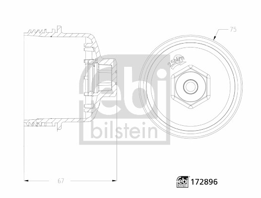 Febi Bilstein 172896 Oil Filter Housing Cap Fits Opel Astra G Classic 1.4 - Image 2