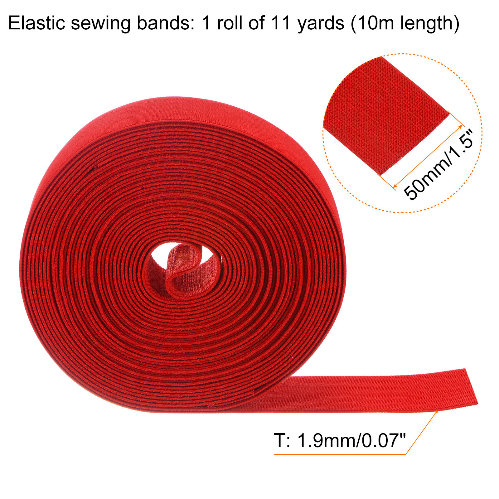 5m Nähgummi Band 25mm Breit - Flachgestricktes Elastik Für DIY & Handarbeit