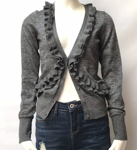 J.CREW Merino Wool Women's Ruffled 