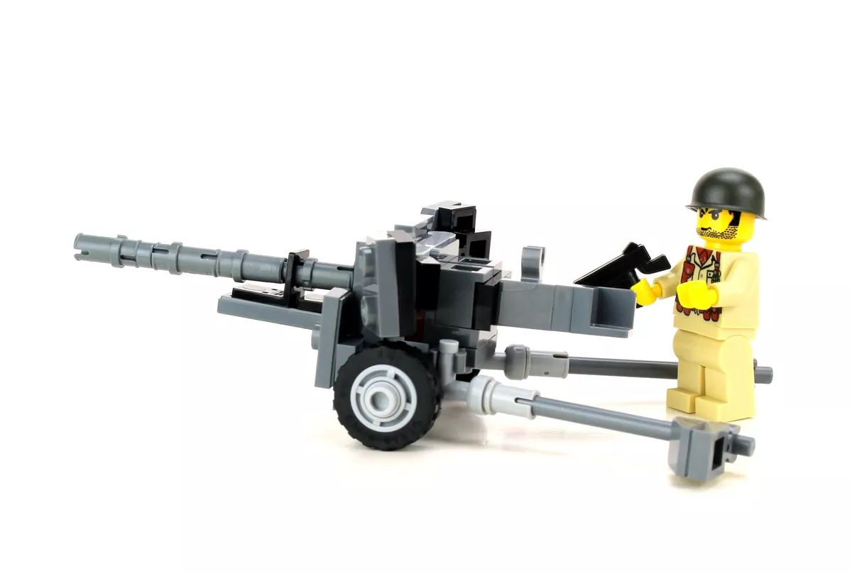 57mm M1 WW2 US AT-Gun World War2 Custom Set made w/ real LEGO® bricks