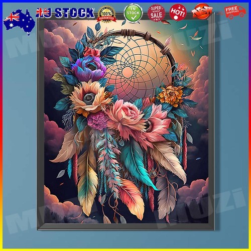 5D DIY Full Square Drill Diamond Painting Dreamcatcher Kit Home Decor ...