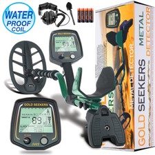 Detector de Metales Profesional con Bobina y Auriculares Impermeables