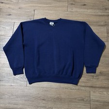 Vintage Lee Sturdy Sweats Blank Blue Mens XL Heavyweight USA Made Sweatshirt EUC