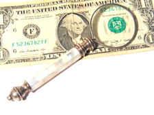 VINTAGE Magnifying Glass with Mother of Pearl Handle MINT COND.