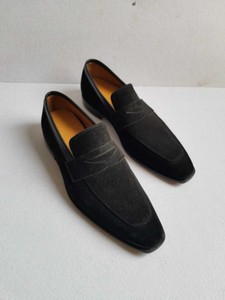 black suede moccasins men's