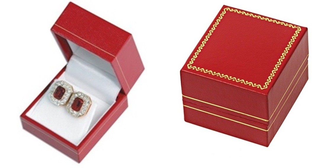 Wholesale 144 Classic Red Leatherette Earring Jewelry Display Gift Boxes