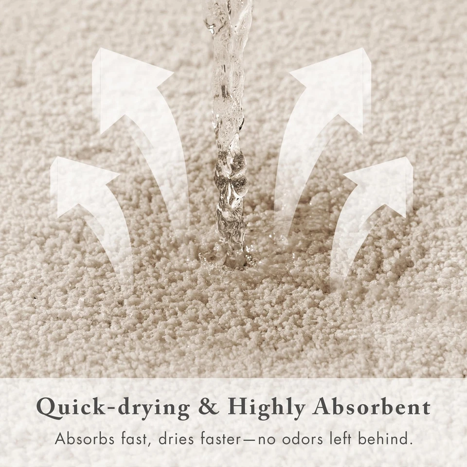 Alfombra de baño de malvavisco antideslizante, lujosa alfombra de baño de felpa, absorbente, rápida... Foto 4 de 4