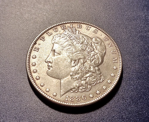 Choice AU 1886-P Morgan Dollar