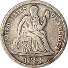 1891-O Seated Liberty Dime