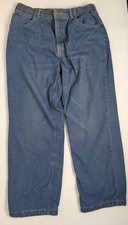 Haband s Ice House Flannel Lined Jeans Men s 32W Blue Denim Warm Winter Pants