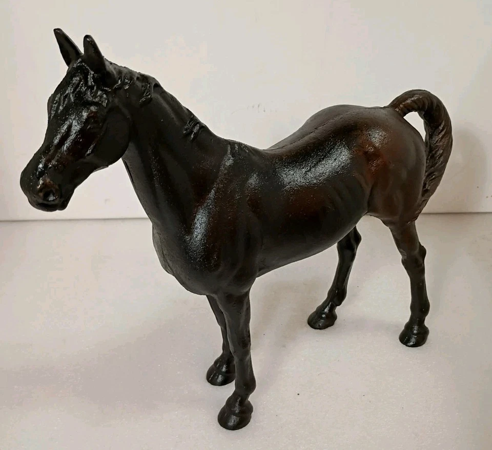 VINTAGE HORSE DOOR STOP HUBLEY ? 6 1/2 POUNDS - 10" TALL AT EARS 11" LONG... - Image 4 of 4